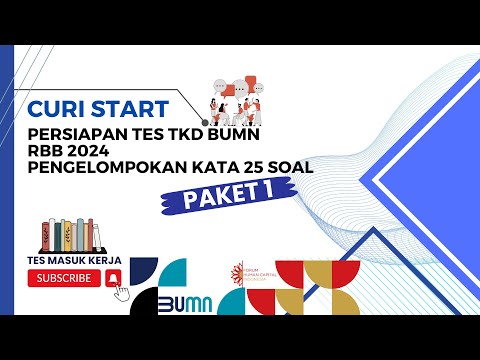 TES TKD BUMN RBB 2024 | PENGELOMPOKAN KATA (WORD CLASSIFICATION) 25 SOAL PAKET 1