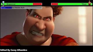 Megamind vs. Titan (First Fight) with healthbars