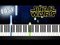 Star Wars - The Force Theme - EASY Piano Tutorial by PlutaX