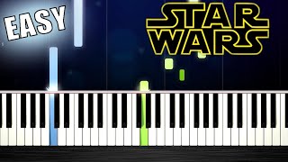 Star Wars - The Force Theme - EASY Piano Tutorial by PlutaX chords