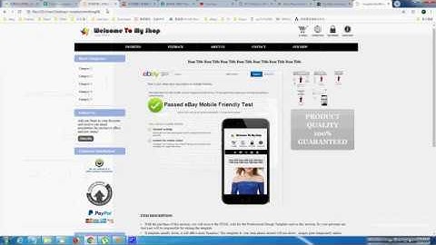 eBay new HTML Mobile Responsive Template HMR3B sample preview