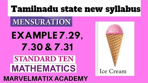 Example (7.29 , 7.30 & 7.31) Mensuration for class 10 Maths #tamilnadusyllabusmathsanswersintamil