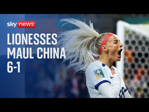 Women's World Cup: Lionesses through to knockouts after 6-1 mauling over China