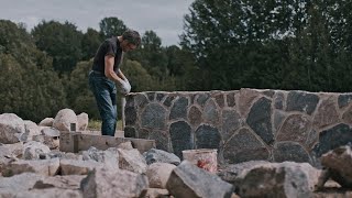 Making Zero Concrete Stone Foundation