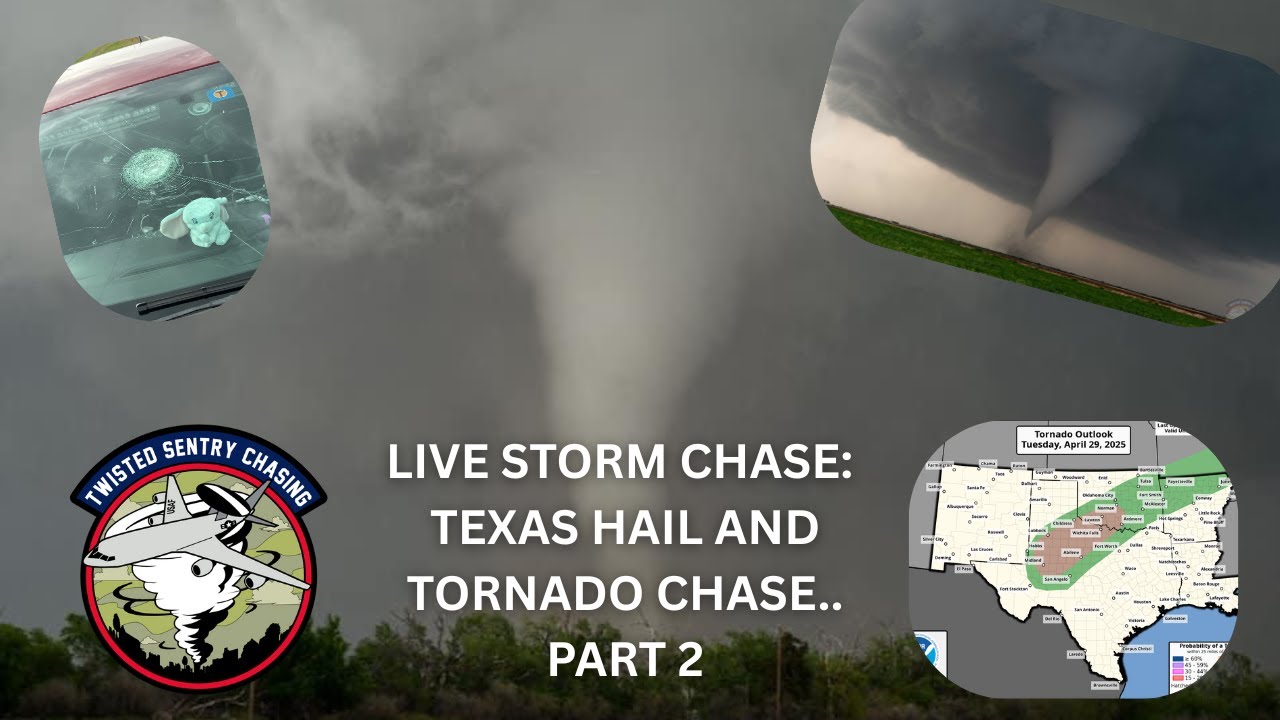 LIVE STORM CHASE: TEXAS HAIL AND TORNADOES.. DAY 2! - YouTube