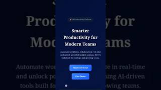 AI SaaS Landing Page (GSAP + Cinematic UI)💥