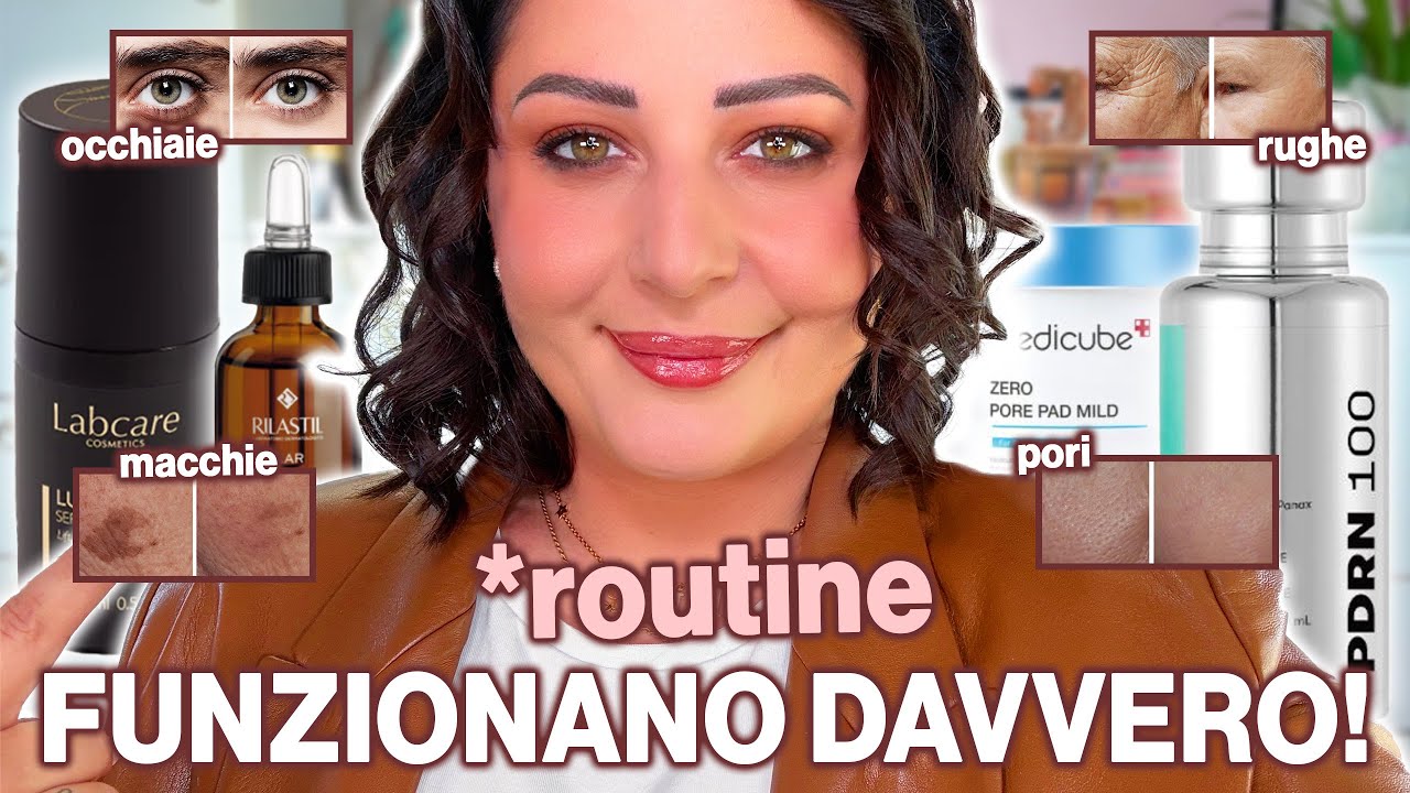 FUNZIONANO DAVVERO!!skincare routine rughe,macchie,pori,occhiaie 💆🏻‍♀️