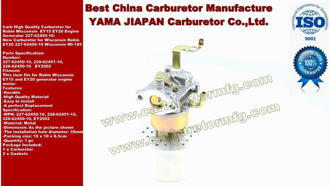Carburetor with Gasket for Robin EY20 EY15 DET180 Wisconsin WI-185