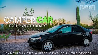 How To Camp Or Live In Your Car Part 2: Winter Desert Car Camping!