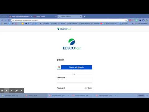 How to Log in to EBSCO Discovery Service for the First Time