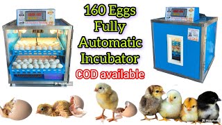 160 Eggs Fully Automatic Metal Body Incubator how to use Home made Incubator low price best 100/200