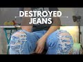 Como fazer - Jeans Destroyed ( calca rasgada )