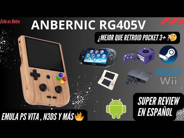 Consola Retro Portátil Anbernic RG405V New – Madera – 4 pulgadas