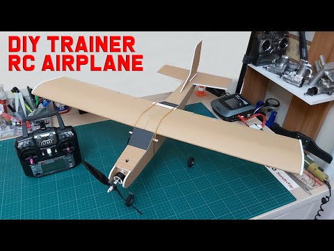 How To Make RC Trainer Airplane. DIY Model Airplane For Beginners