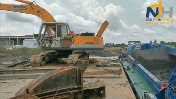 Nạo vét tạo luồng bằng xe cơ giới tại công trình Điện Gió 1A Hố Gùi, Cà Mau