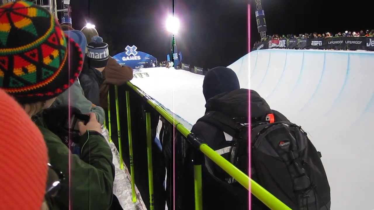 2018 Winter XGames Aspen Mens Snowboard SuperPipe Finals Scotty James Run 1 [012818