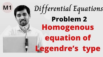 Homogenous equation of Legendre’s type  Problem 2 | Differential Equations