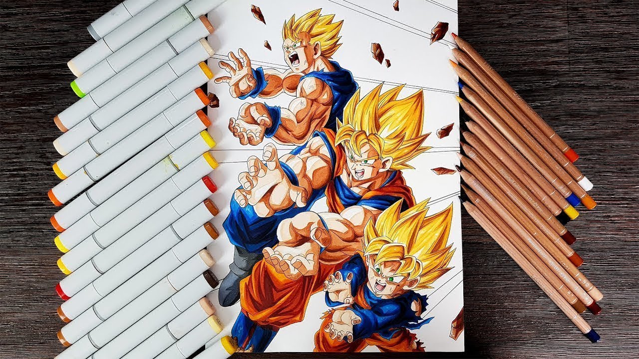 Como desenhar Goku Instinto Supremo - Dragon Ball Super, manga