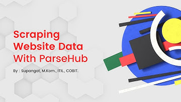 Scraping Website Data With ParseHub