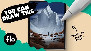 Anyone Can Draw This Mountain Landscape in PROCREATE - Easy iPad drawing tutorial
