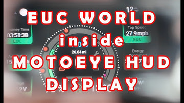 EUC WORLD telemetry in your MOTOEYE HUD DISPLAY! (No Mirroring)