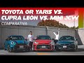 Toyota GR Yaris vs. CUPRA León vs. MINI JCW: duelo de hot-hatches 🔥