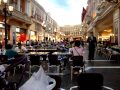 The venetian macau food court with an artificial sky