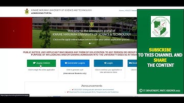 KNUST ONLINE REGISTRATION