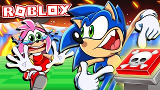 DON'T PRESS THE BUTTON 2!!  Sonic & Amy Play ROBLOX