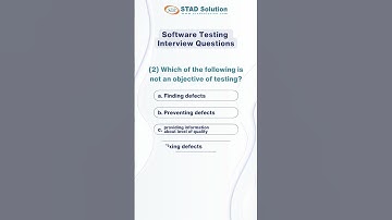 Software Testing Interview Questions with Answers for Fresher | STAD Solution