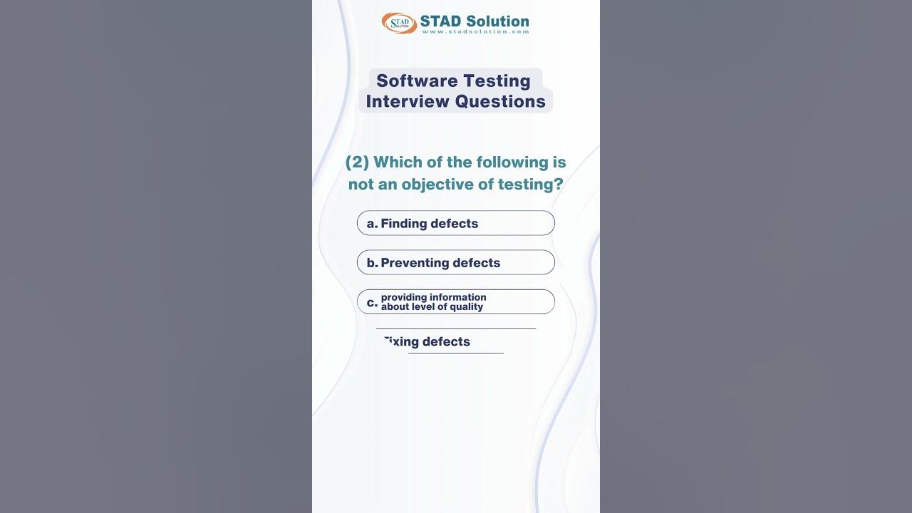 Software Testing Interview Questions with Answers for Fresher | STAD ...
