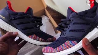 Adidas Ultra Boost Navy Multicolor 1.0 on FEET AND REVIEW