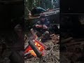 Simple shelter in the winter forest #survival #creativesurvival #bushcraft