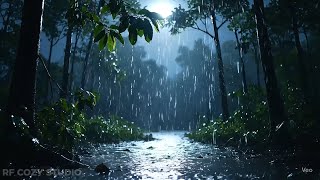 Forest Rain Ambience at Night | Soothing ASMR for Sleep, Study, Relaxation and Anxiety Relief