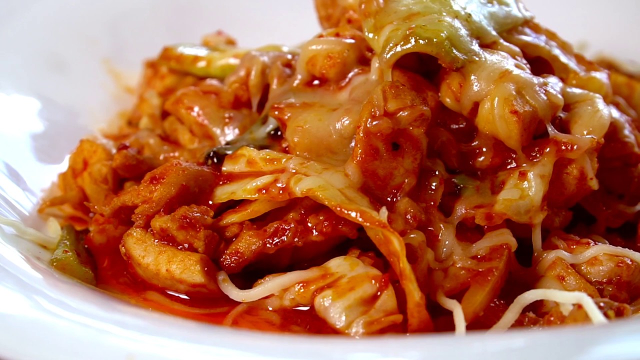 Korean Spicy Stir Fried Chicken, BULDAK with Cheese YouTube