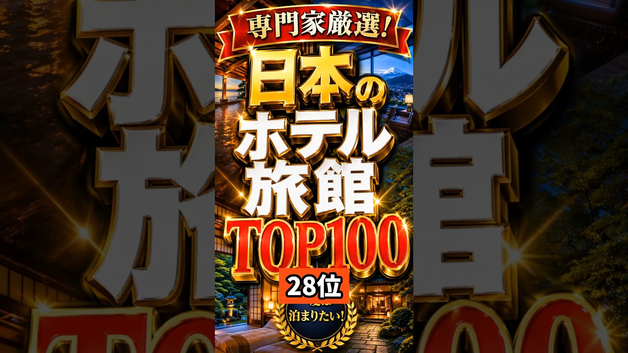 Ranked #28] Top 100 Japanese Hotels and Ryokans Selected by