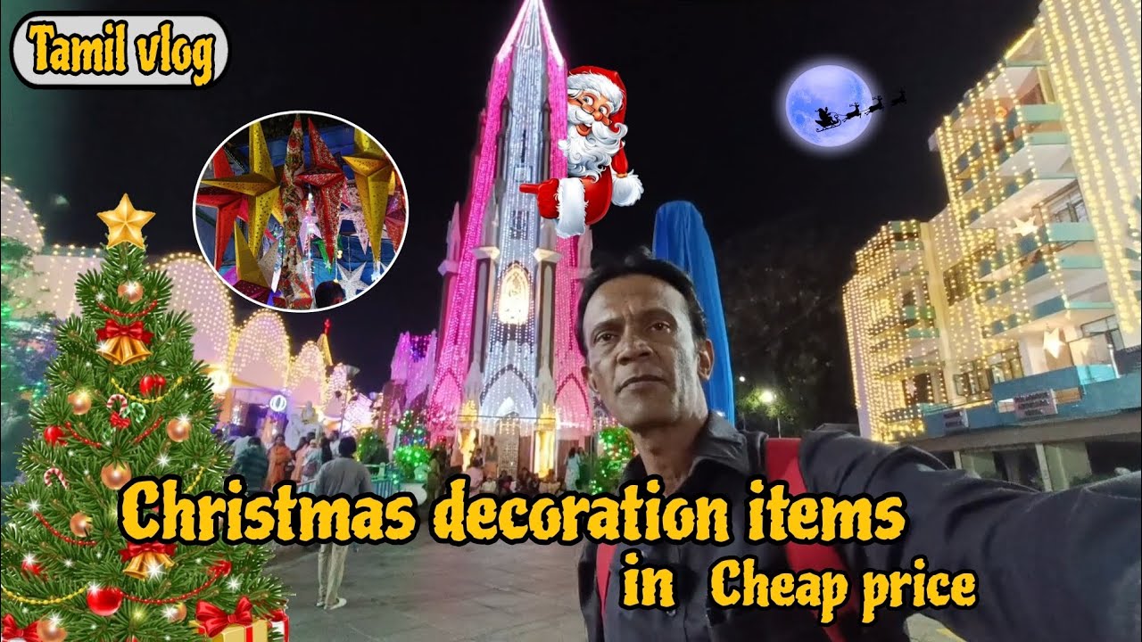 Christmas Vlog 🎅🎄✨|decoration shop in Shivaji Nagar Bangalore