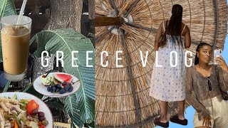 VLOG| Girls trip to greece rhodes, beach days, greek food & good vibes