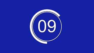 15 second timer countdown video dark blue and royal blue landscape video🕒️