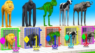 Max Level Long Legs Cow Elephant Lion Gorilla T-Rex Choose The Right Key ESCAPE ROOM CHALLENGE
