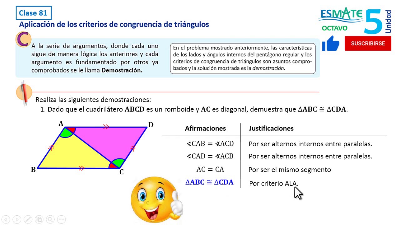 Aplicación de los criterios de congruencia de triángulos - YouTube