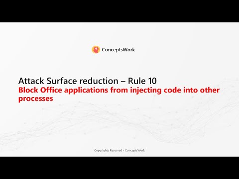 Attack Surface Reduction | Rule 10 | Block Office application from injecting code into other process