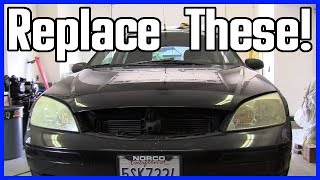 How to Replace Headlight Lens Housing Ford Focus 2000-2007