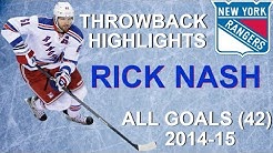Rick Nash 2014-15 Throwback Season - All 42 Goals + 7 Playoff Goals