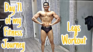 Day 71 of my Fitness Journey || Leg Workout || Daily Gym workout Videos