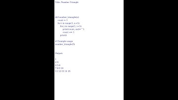 Number Triangle (Python Code)