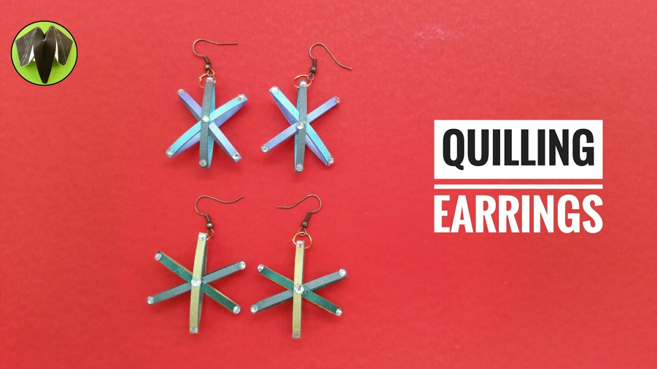 Quilling Star Earrings Design 14 DIY Tutorial by Paper Folds 717 YouTube
