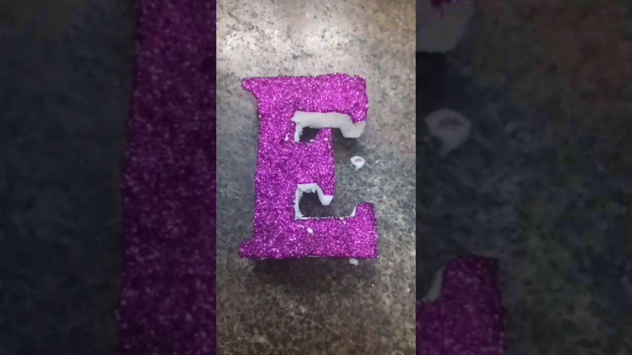 Thermocol name decoration ideas | Thermocol letter E