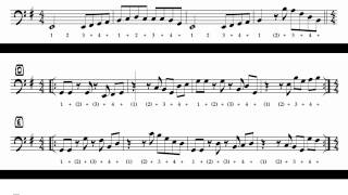 Sightreading for electric bass - Exercise #32 chords