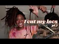 I CUT MY HAIR| locs big chop pt. 1| thequalityname